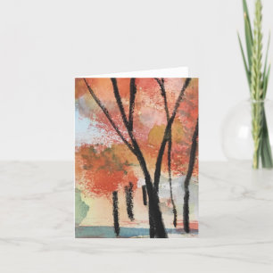 Waterverf Herfst Tree Briefpapier Bedankkaart