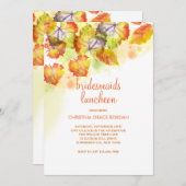 Waterverf herfst verlaat uitnodiging (Voorkant / Achterkant)