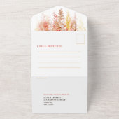 Waterverf herfst verliefd op bruin rood geel meel  all in one uitnodiging (Buitenkant)