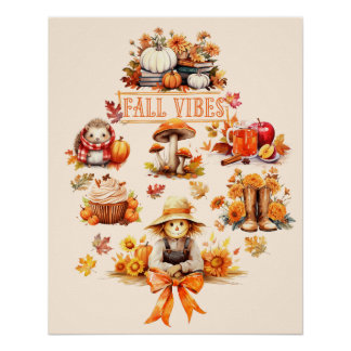 Waterverf Herfst Vibes Perfect Poster