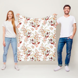 Waterverf Herfst Wilde Bloem Fleece Deken