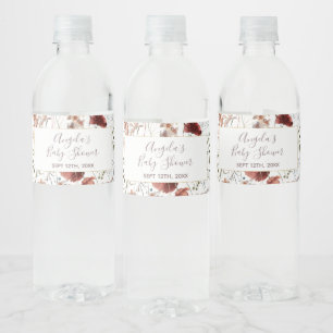 Waterverf herfst Wilde bloemen Water Fles Label Waterfles Etiket