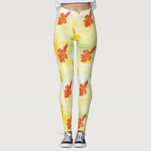 waterverf herfstbladeren leggings