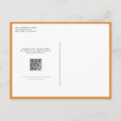 Waterverf herfstbladeren Lijst QR-code bruiloft Uitnodiging Briefkaart (Achterkant)