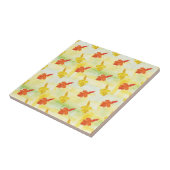 waterverf herfstbladeren tegeltje (Zijkant)