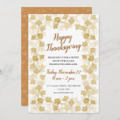 waterverf herfstbladeren Thanksgiving uitnodiging (Voorkant / Achterkant)