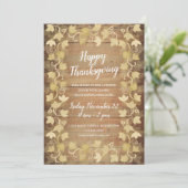 waterverf herfstbladeren Thanksgiving uitnodiging (Staand voorkant)