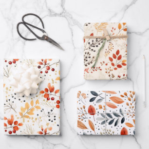 Waterverf Herfstbladeren - Zachte Herfst Elegantie Inpakpapier Vel