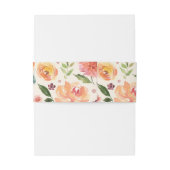 Waterverf Herfstbloei Herfstbruiloft Uitnodigingen Wikkel (Achterkant Voorbeeld)