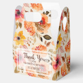 Waterverf herfstbloemen bruidsdouche bedankdoosjes (Geopend)