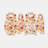 Waterverf herfstbloemen bruidsshower bedankdoosjes (Uitgevouwen)