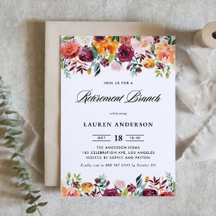 Waterverf Herfstbloemen Slinger Pensioen Brunch Kaart