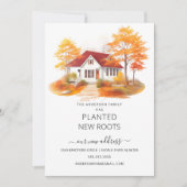 Waterverf Herfsthuis Verhuisaankondiging Kaart (Voorkant)