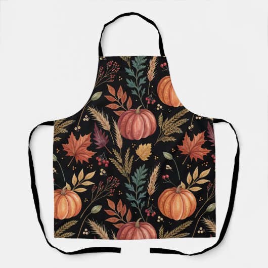 Waterverf herfstoogstpatroon schort (Voorkant)