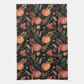 Waterverf herfstoogstpatroon theedoek (Verticaal)