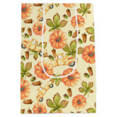 Waterverf  herfstpatroon medium cadeauzakje (Achterkant)