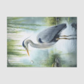 Waterverf Heron Weeping Willows Decoupage Tissuepapier (Voorkant)