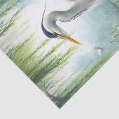Waterverf Heron Weeping Willows Decoupage Tissuepapier (Detail)