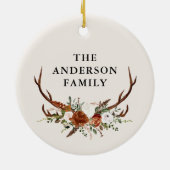 waterverf hert bloementerracotta modern elegant keramisch ornament (Achterkant)