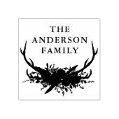 waterverf hert bloementerracotta modern elegant rubberstempel (Afrduk)