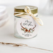 waterverf hert bloemenvrolijk kerstfeest bedankjes labels