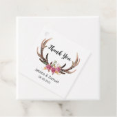 Waterverf Herten Antlers Boheemse bruiloft dank u Bedankjes Labels (In situ)