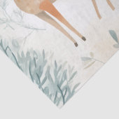 Waterverf Herten in Winterbos Kerstmis Tissuepapier (Detail)