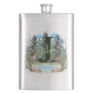 Waterverf Herten Persoonlijk Monogram Letter J Flacon