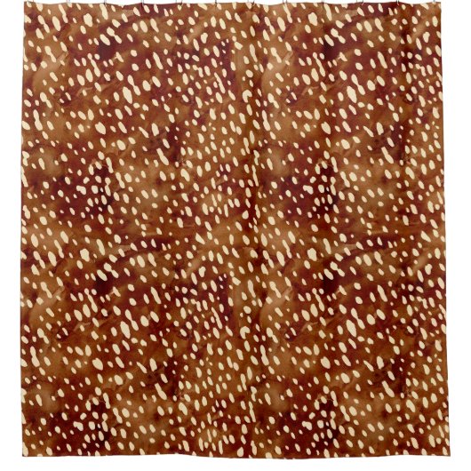 Waterverf Herten Print Douchegordijn (Voorkant)