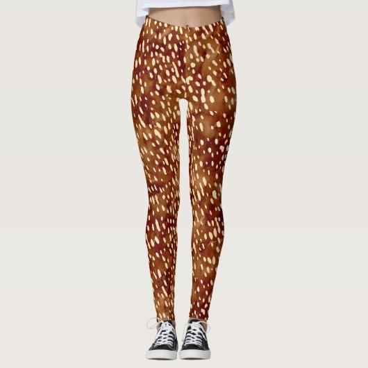 Waterverf Herten Print Leggings (Voorkant)