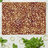 Waterverf Herten Print Theedoek (Gevouwen)