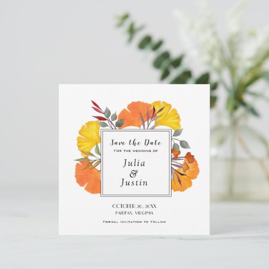 Waterverf het Daling Weddenschap sparen het vierka Kaart (Staand voorkant)