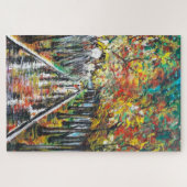 Waterverf - Het najaar komt - kies Grootte Legpuzzel (Horizontaal)