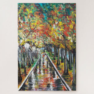 Waterverf - Het najaar komt - kies Grootte Legpuzzel