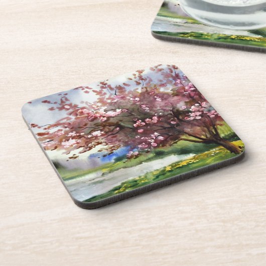 Waterverf Het Schilderen Landschap Bier Onderzetter (Linkerzijde)