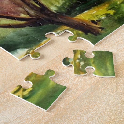 Waterverf Het Schilderen Landschap Legpuzzel (Zijkant)