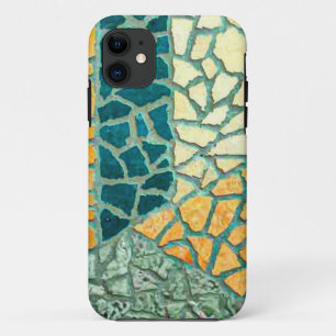 Waterverf Het Schilderen Stone Mosaic + uw ideeën iPhone 11 Hoesje