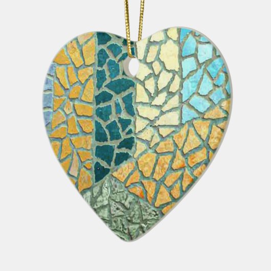 Waterverf Het Schilderen Stone Mosaic + uw ideeën Keramisch Ornament (Links)