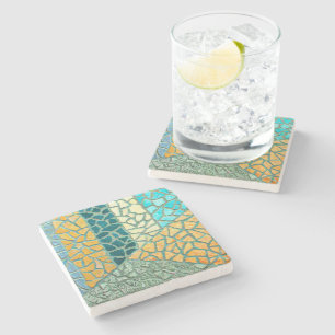 Waterverf Het Schilderen Stone Mosaic + uw ideeën Stenen Onderzetter