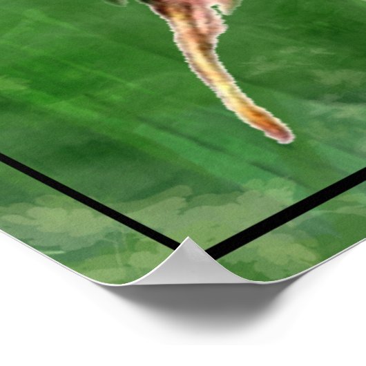 Waterverf Het Schilderen van Sparrow Bird in Tree Poster (Hoek)