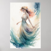 Waterverf het Schilderen Waternimf Poster (Voorkant)