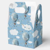 Waterverf Hete Luchtballon Blauw // Bedankdoosjes (Geopend)