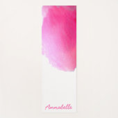 Waterverf hete roze levendige energiekunst yogamat (Voorkant)