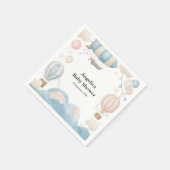 Waterverf heteluchtballon Baby shower servetten (Hoek)