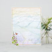 Waterverf heuvels en wilde bloemen (Staand voorkant)