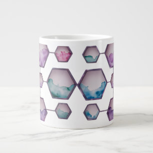 Waterverf Hexagon Art – speciale Jumbo Mok