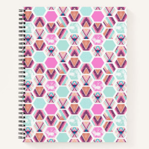 Waterverf Hexagon Patroon Notitieboek