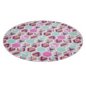 Waterverf Hexagon Patroon Snijplank (Hoek)