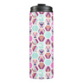 Waterverf Hexagon Patroon Thermosbeker (Voorkant)