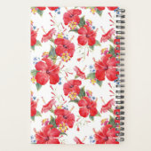 Waterverf Hibiscus en Lantana Patroon Custom Planner (Achterkant)